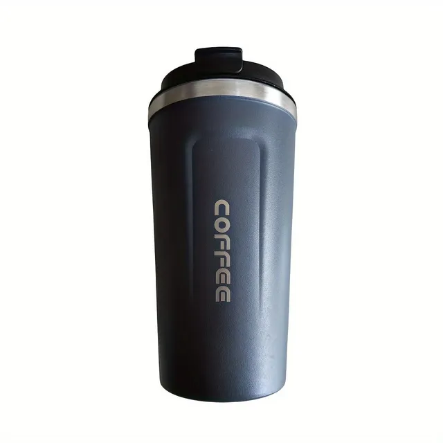 Thermos with stainless steel with temperature indicator - keep drinks hot or cold, ideal for office, sport, travel