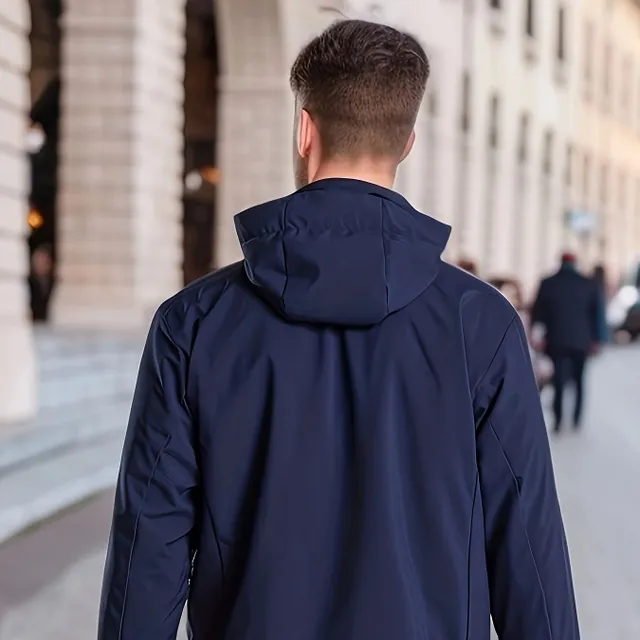 Veste imperméable légère pour homme - capuche et matériau respirant pour activités de plein air