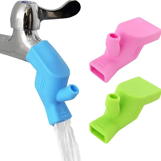 Practical silicone water tap attachment - easy tooth cleaning