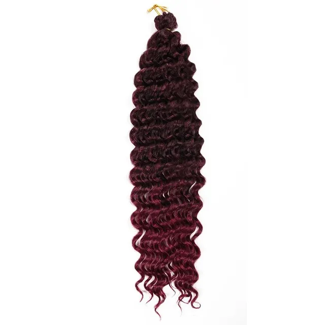 Ombré wavy strands of kanekalon for hair extensions