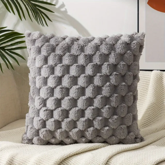 Square pillow cover with zipper and one-sided printing, flat decoration