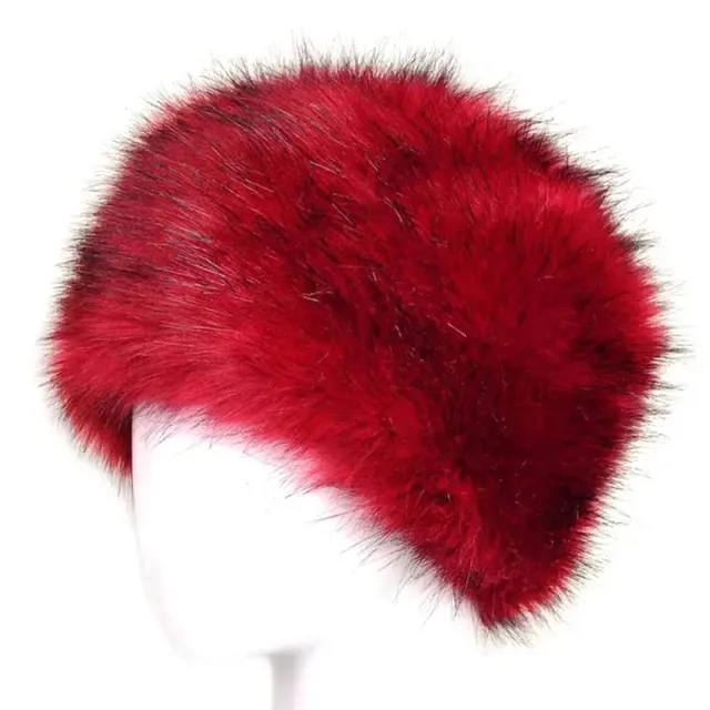 Luxurious women's hat made of artificial fur - very pleasant and warm material, more variants