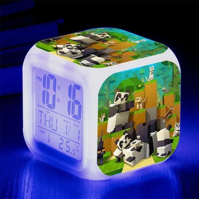 Budzik Minecraft z zegarem cyfrowym z wyświetlaczem LED