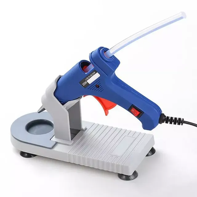 Stand for melted glue gun - safety, cleanliness and comfort at work, grey color