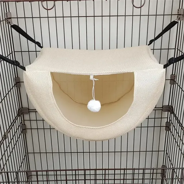 Double layer soft hanging bed interior for cats and small animals