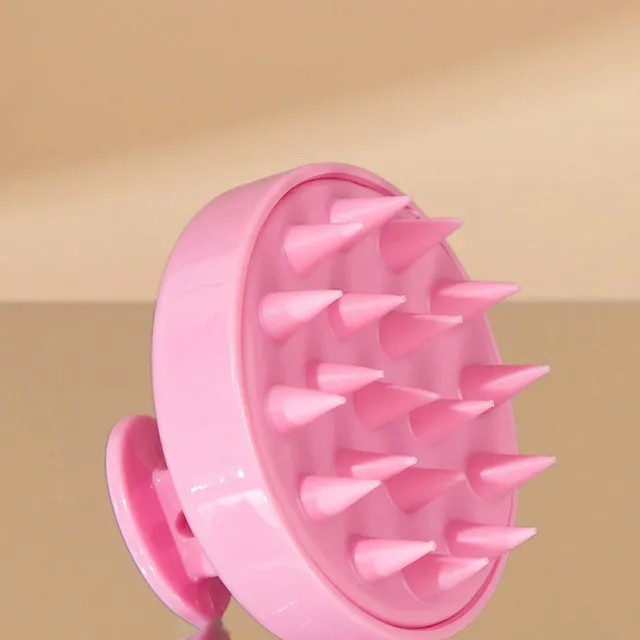 Massage and exfoliating silicone hairbrush - care for healthy and shiny hair