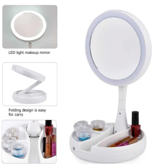 Oglindă cosmetică de masă Mirror cu iluminare LED