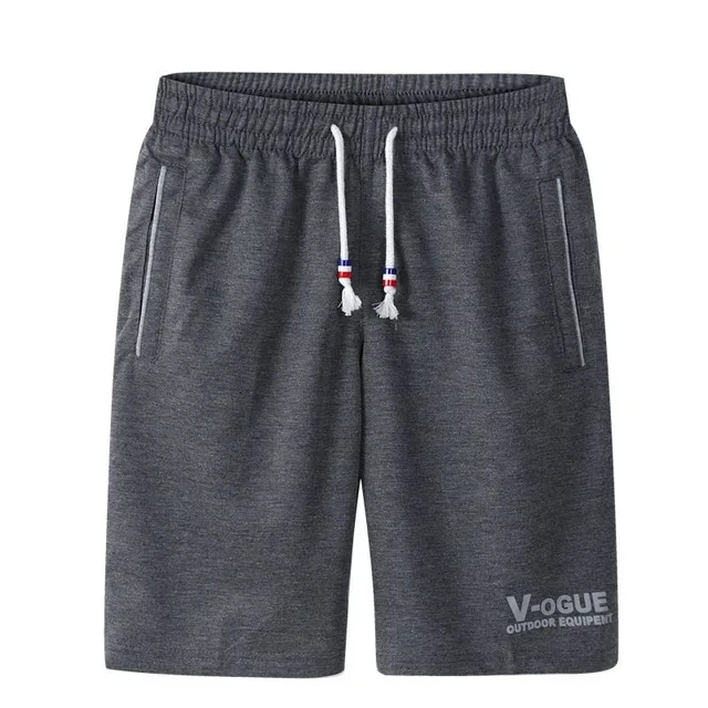 Men's leisurely comfortable single-color cotton shorts