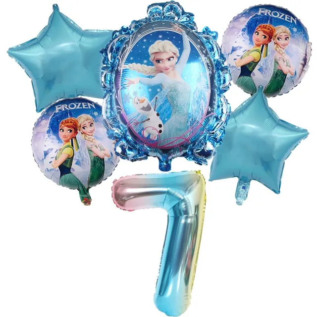 Set albastru de cifre gonflabile pentru copii Elsa