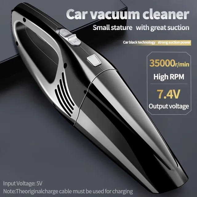 Wireless on-board vacuum cleaner © High performance © Into the car and home © Strong suction
