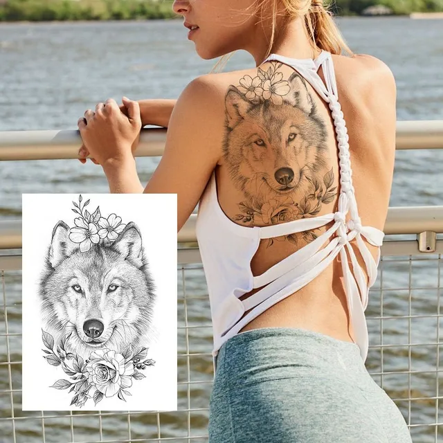 Dámské sexy falešné tetování na těle 19