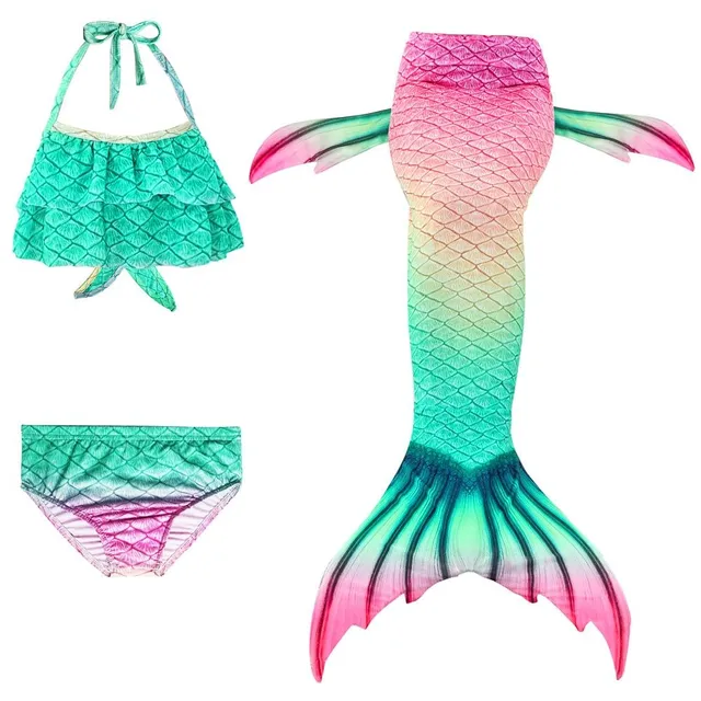 Girls Cute Swimsuit Mermaid