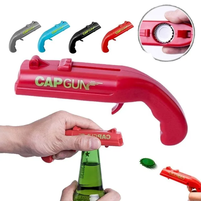 Stylish drink opener with gun - more colours