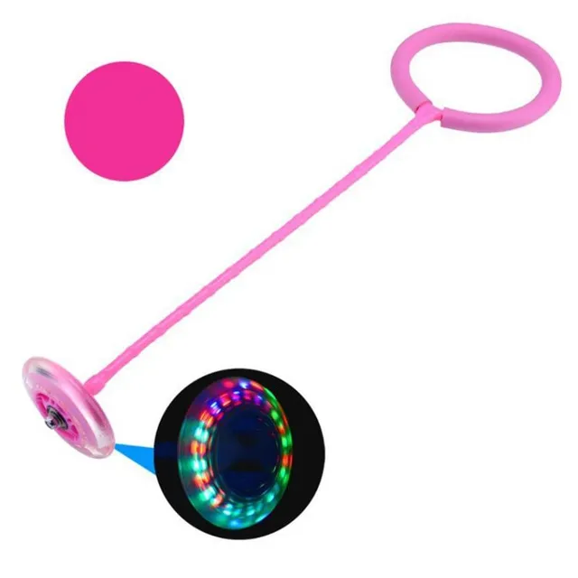 Bouncing ball on rope / outdoor LED toy FLASH