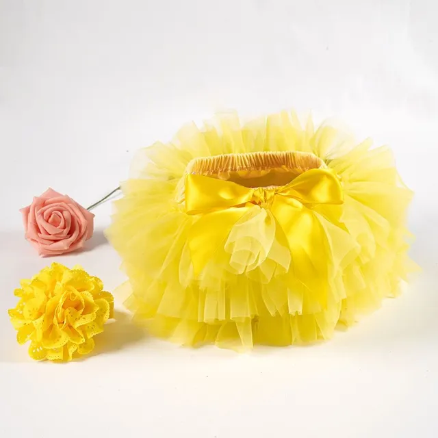 Stylish girls tulle skirt with satin bow in set with headband - more colour options Losif