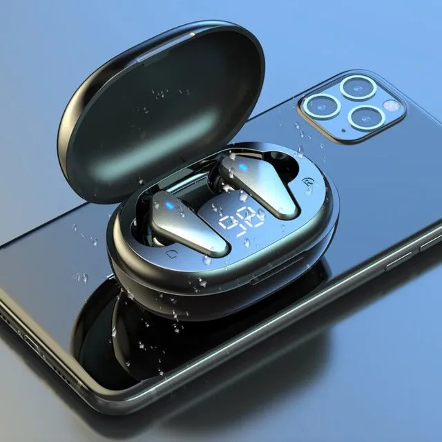 Elegant 9D wireless headphones with rechargeable case
