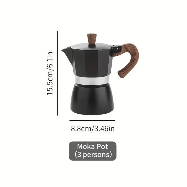 Café pot Moka pre domácnosť - Malý kávovar na varenie silnej kávy