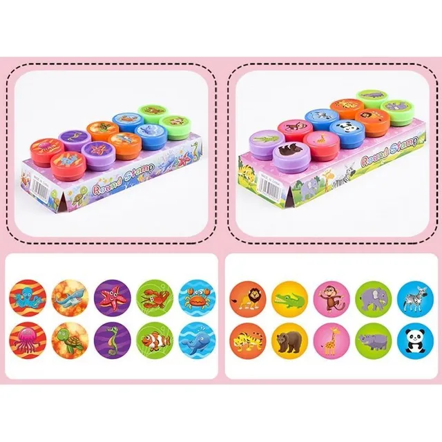 Children's set of picture stamps - 10 pcs