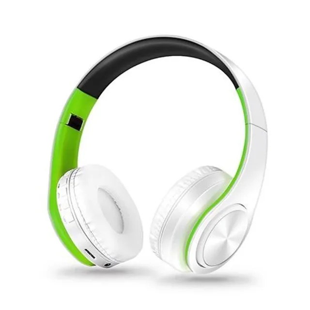 Bluetooth wireless headphones white zelena