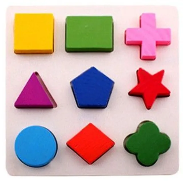 Wooden puzzle geometric shapes J628