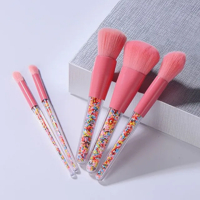 Set of professional cosmetic brushes Lollipop