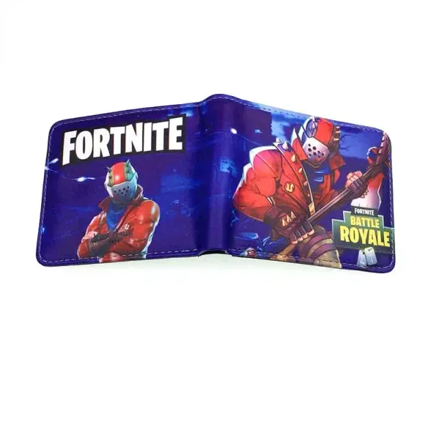 Children's stylish leather wallet with motifs of the favorite Fortnite game