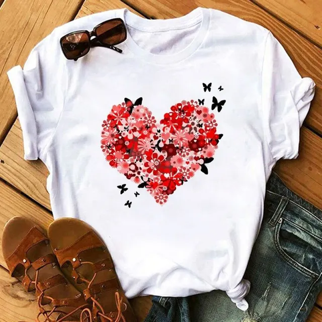 Tricou elegant pentru femei Hearts