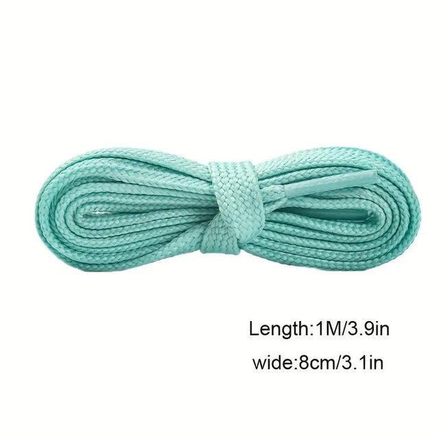 1 pair Lighting flat shoelaces for low canvas shoes, sneakers and casual shoes