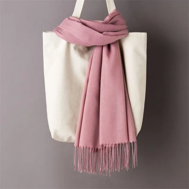 Women's monochrome cashmere scarf