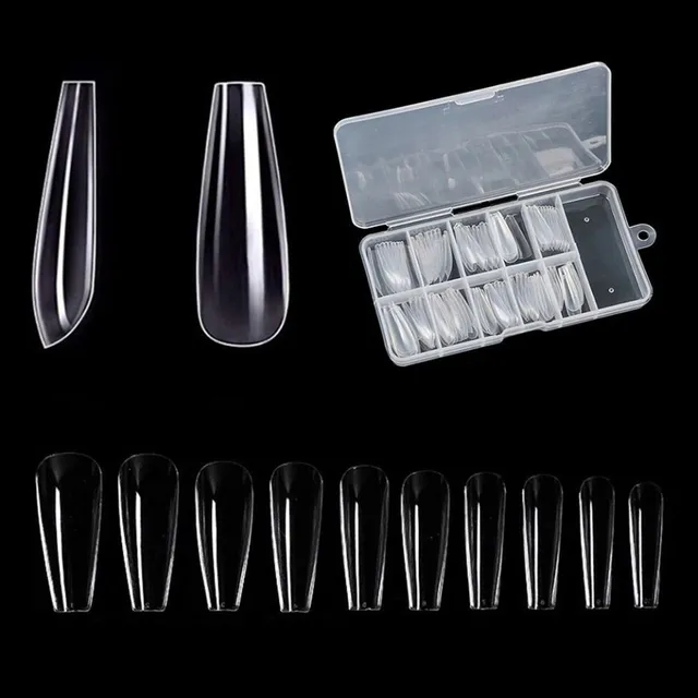 Vârfuri artificiale pentru unghii pentru manichiură - 100 bucăți