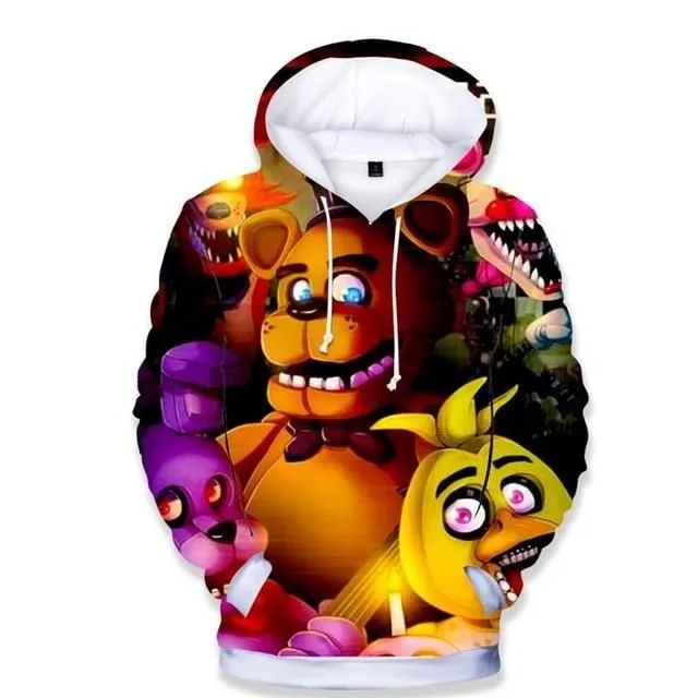 Children's colourful sweatshirt with print Five nights at Freddy's