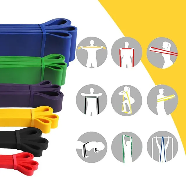 Fitness rubber - 4 rubber set with different resistance