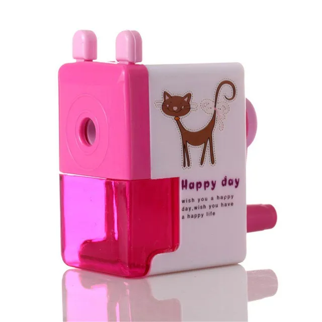 School pencil sharpener with cute animal motif