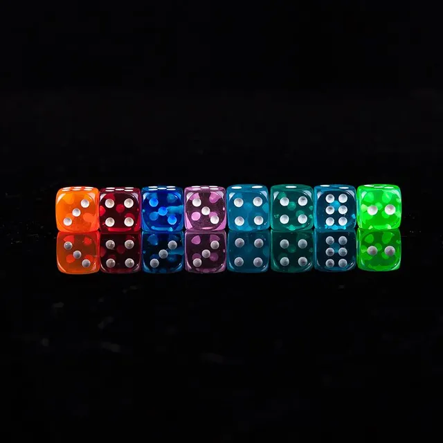 Colourful dice 10 pcs