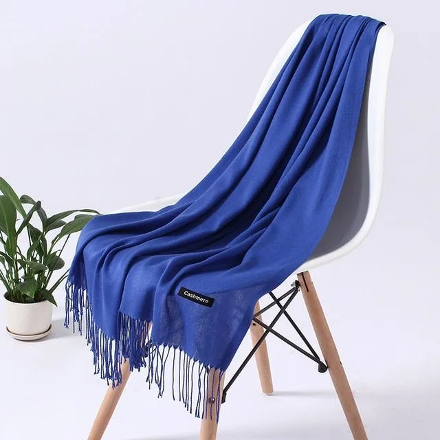 Luxurious long scarves KIXI 110g-blue