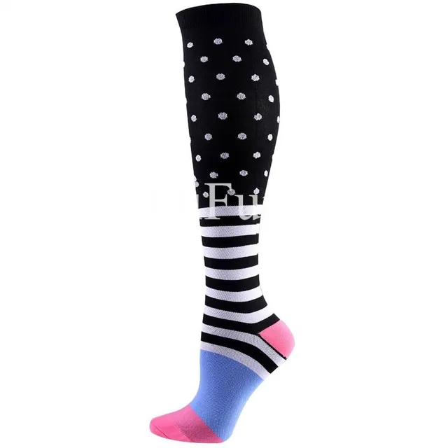 Compression high socks with different colours