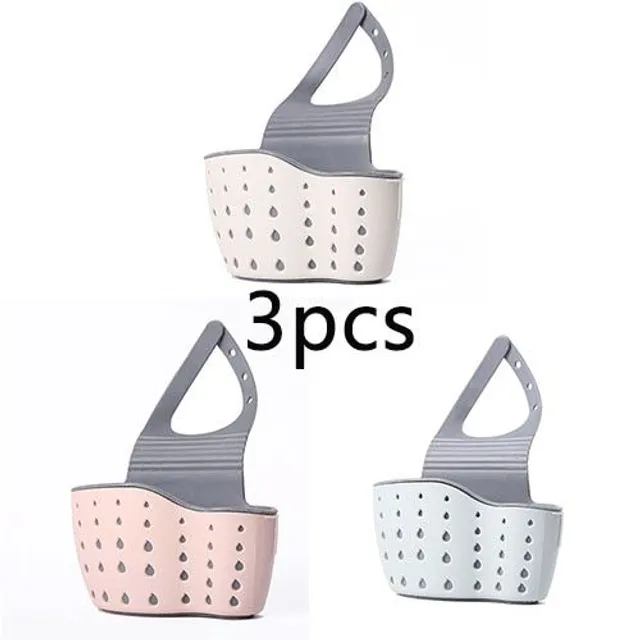 Handy adjustable holder/dripper for sponges and wire in pastel colours 3pcs