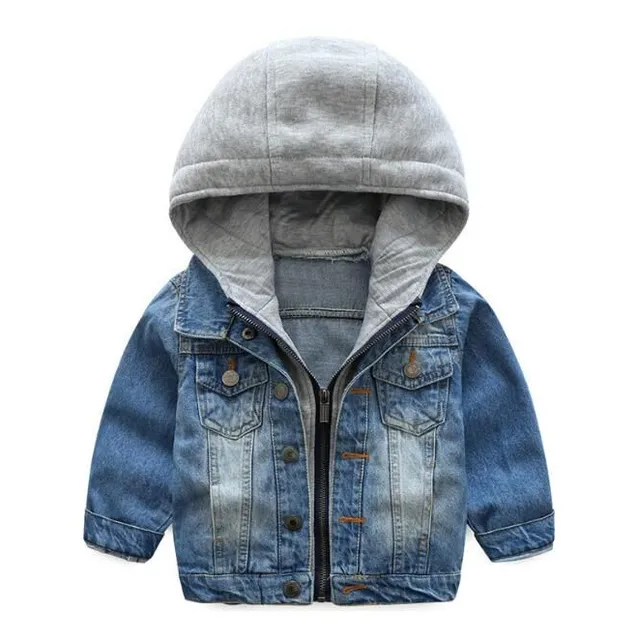 Giacca di jeans per bambini con cappuccio