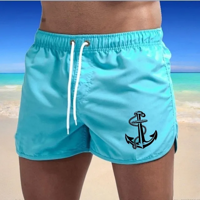 Men's original minimalist swim shorts with anchor print - various colours Lee