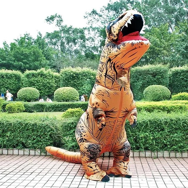 Nafukovací kostým na halloween pro dospělé - Dinosaurus