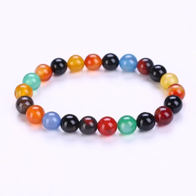 Colour bracelets made of lava stones