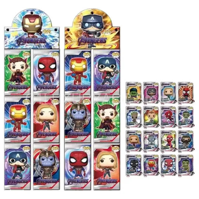 Zberateľské karty komických svetových hrdinov Avengers - rôzne druhy