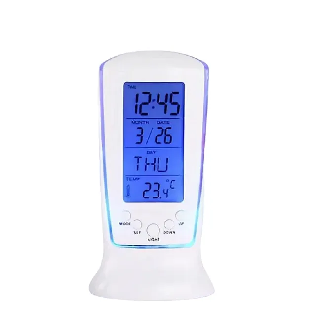 Digital thermometer with clock and alarm clock