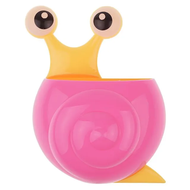 Cheerful toothbrush holder in the shape of a snail