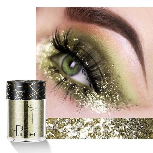 Luxury glitter in several color variants with universal use on eyes, lips and body