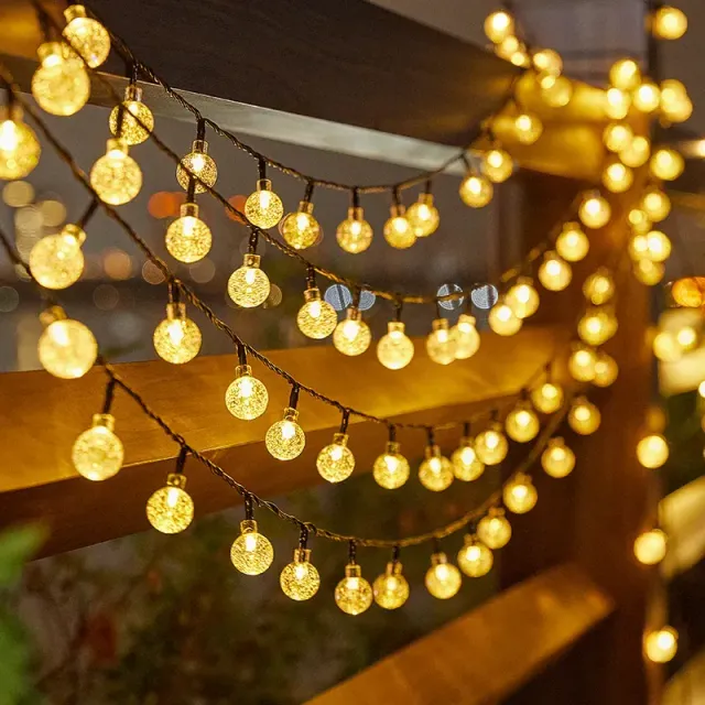 Solar bubble outdoor waterproof Christmas lighting for the terrace