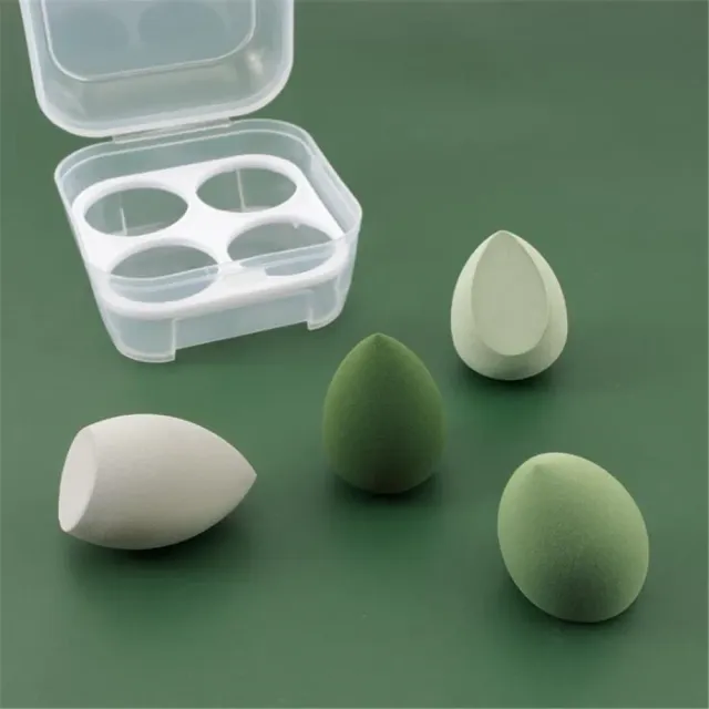 Set 4 bureți cosmetici Blender Beauty Egg - bureți pentru machiaj pentru un aspect perfect