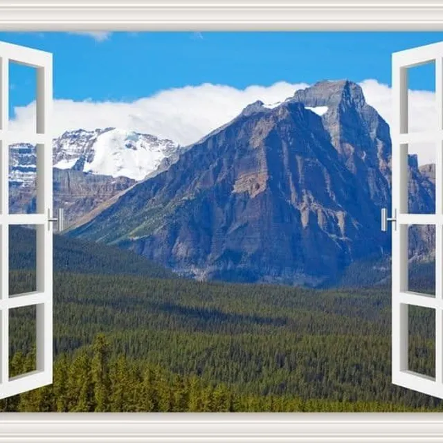 Wall Art 3D Sticker | Window, Landscape