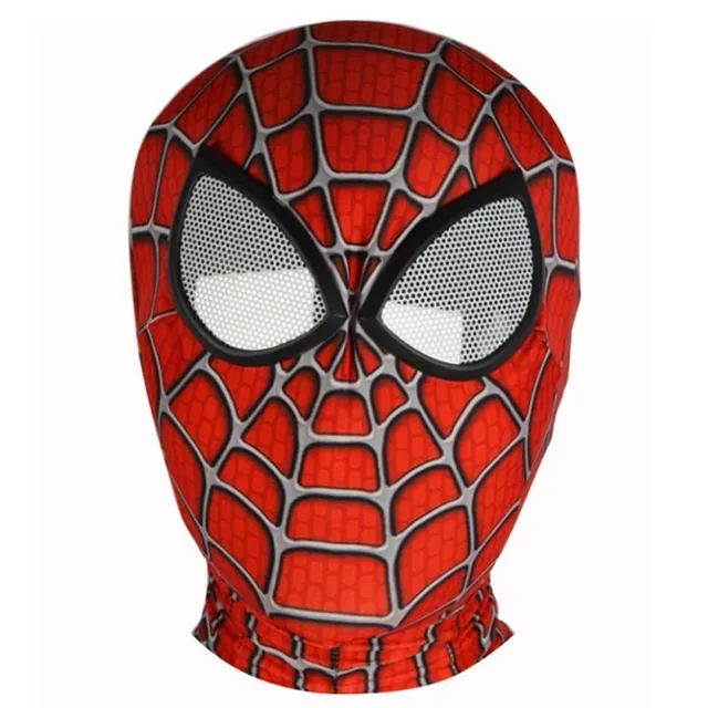 Stylowa materiałowa maska popularnego superbohatera - Spidermana
