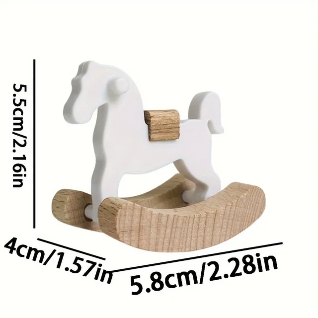 Miniature wooden rocking horse - handmade decoration